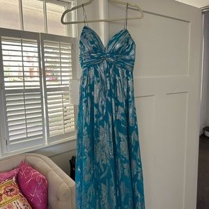 BEAUTIFUL size 0 Teal, shimmery Aidan Mattox dress
